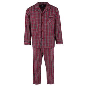 Hanes Men's Broadcloth Long Sleeve Pajama Set